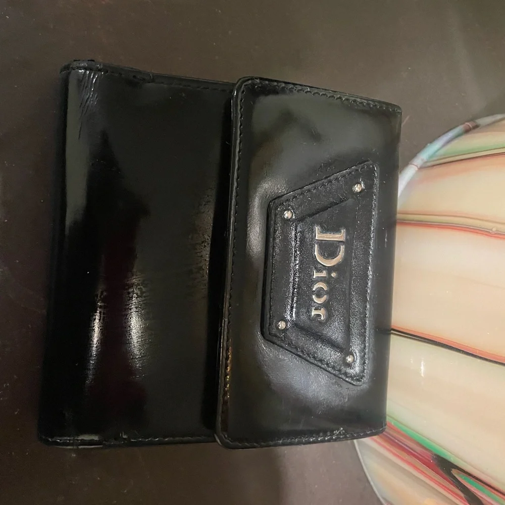 CHRISTIAN DIOR CHRISTIAN DIOR 2000S HARDCORE BLACK FOLIO WALLET